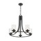 Z-Lite Beckett 5 Light Chandelier, Matte Black And Clear Seedy 492-5MB - alternate 3